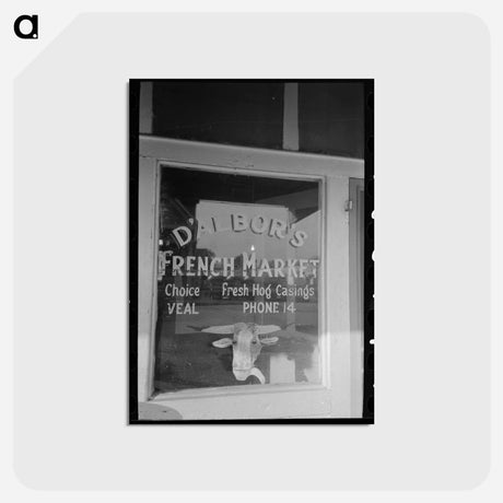 アートポストカード-Meat Market Window
 - ラッセル リー Postcard.