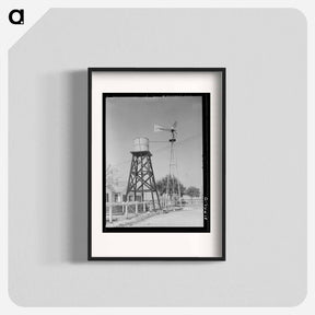 アートポスター-Windmill and Water Tower, Louisiana
 - ラッセル リー Poster.