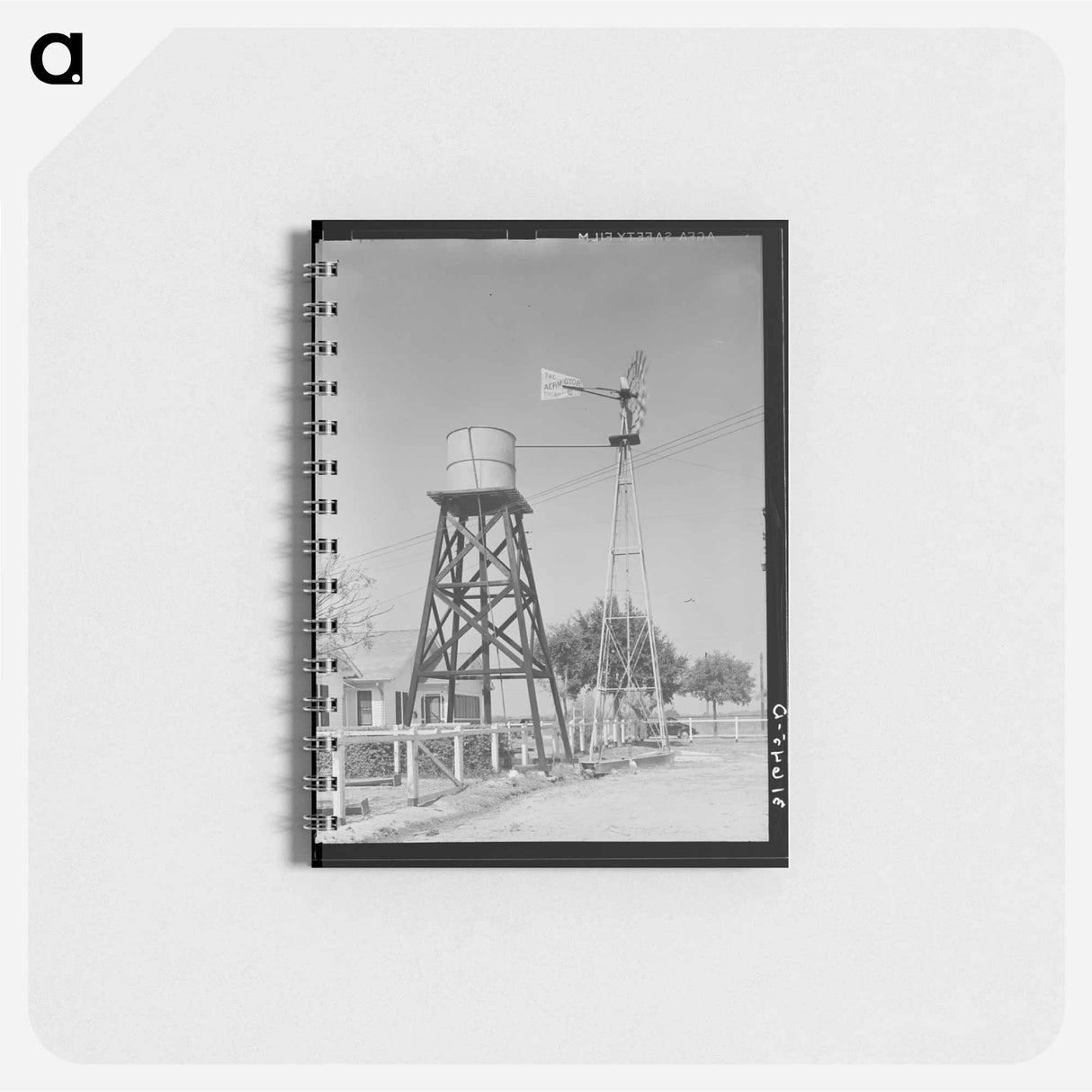 アートメモ帳-Windmill and Water Tower, Louisiana
 - ラッセル リー Memo.