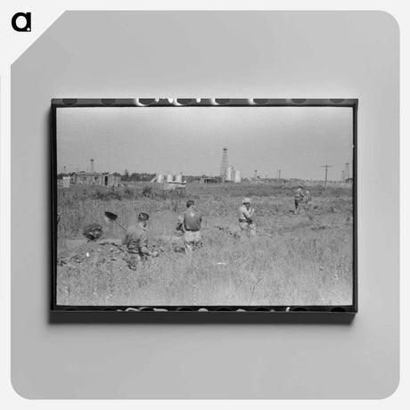アートパネル-Ditch Digging Gang
 - ラッセル リー Canvas.