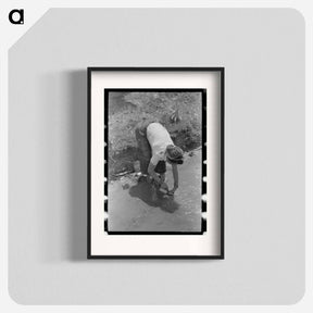 アートポスター-Washing off the Plastering Trowel
 - ラッセル リー Poster.