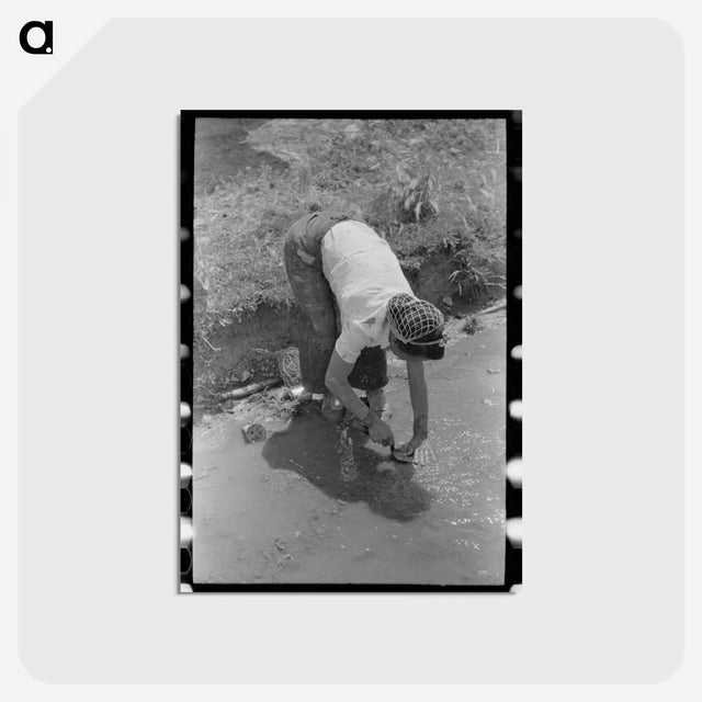 アートポストカード-Washing off the Plastering Trowel
 - ラッセル リー Postcard.