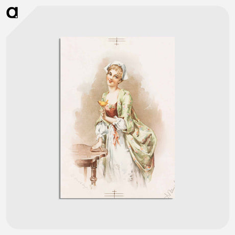 アートポストカード-Woman with Yellow Bird
 - ボストン公共図書館 Postcard.