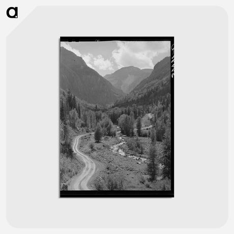 アートポストカード-Mountain Stream and Road
 - ラッセル リー Postcard.