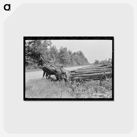 アートポストカード-Wagonload of Firewood
 - ラッセル リー Postcard.