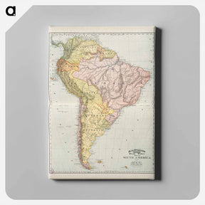 アートパネル-South America World Map Atlas
 - ボストン公共図書館 Canvas.