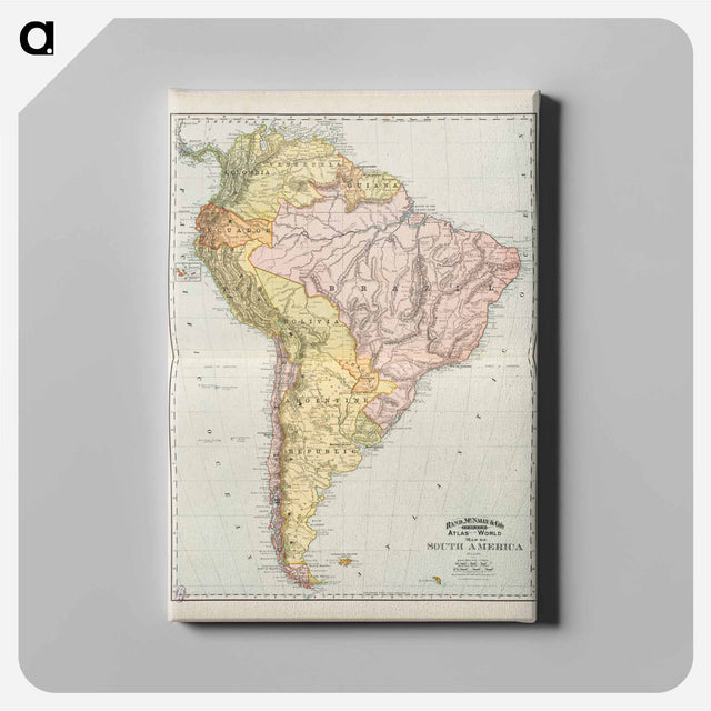 アートパネル-South America World Map Atlas
 - ボストン公共図書館 Canvas.