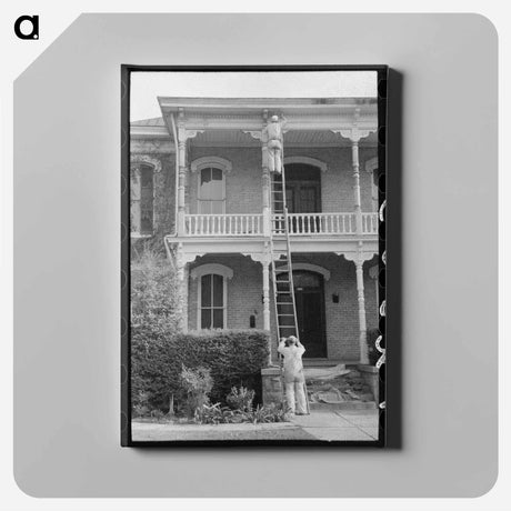 アートパネル-Painting a House, Waco
 - ラッセル リー Canvas.