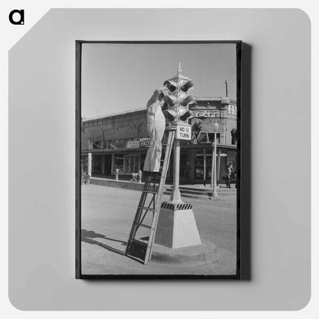 アートパネル-Painting Traffic Lights
 - ラッセル リー Canvas.
