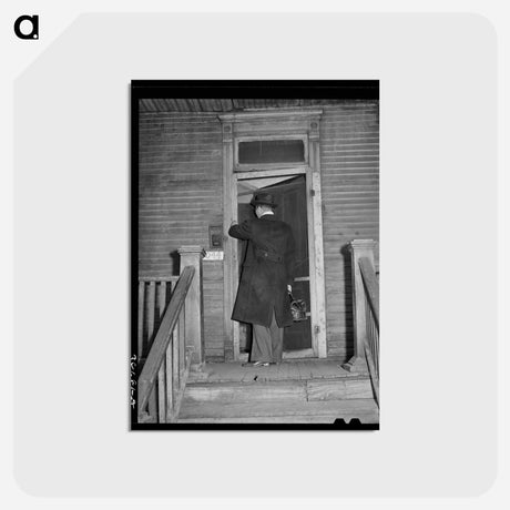 アートポストカード-Doctor Entering Home
 - ラッセル リー Postcard.