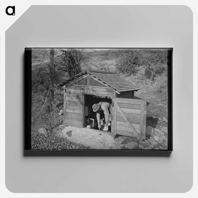 アートパネル-Fruit Farmer in Springhouse
 - ラッセル リー Canvas.