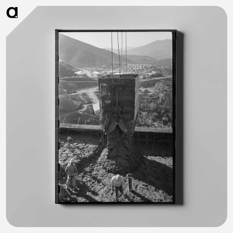 アートパネル-Pouring Concrete at Shasta Dam
 - ラッセル リー Canvas.