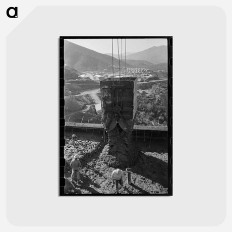 アートポストカード-Pouring Concrete at Shasta Dam
 - ラッセル リー Postcard.