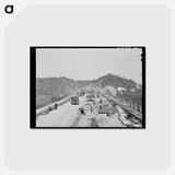 アートポストカード-Pit River Bridge Construction
 - ラッセル リー Postcard.