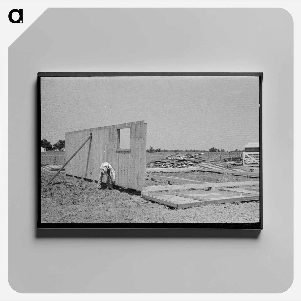 アートパネル-Barn Erection
 - ラッセル リー Canvas.