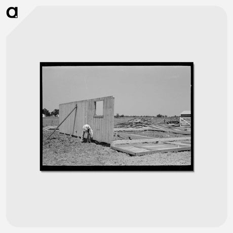 アートポストカード-Barn Erection
 - ラッセル リー Postcard.