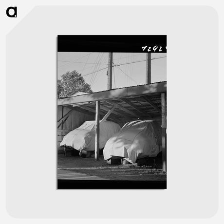 アートポストカード-Wartime Auto Storage
 - ラッセル リー Postcard.