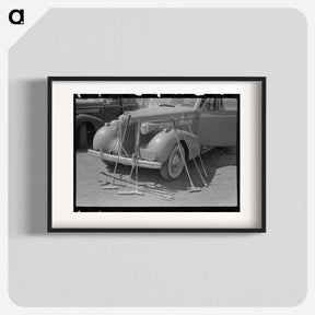 アートポスター-Polo Mallets and Automobile
 - ラッセル リー Poster.