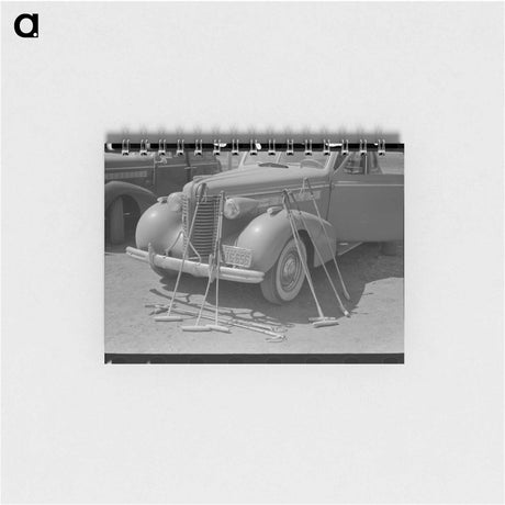アートメモ帳-Polo Mallets and Automobile
 - ラッセル リー Memo.