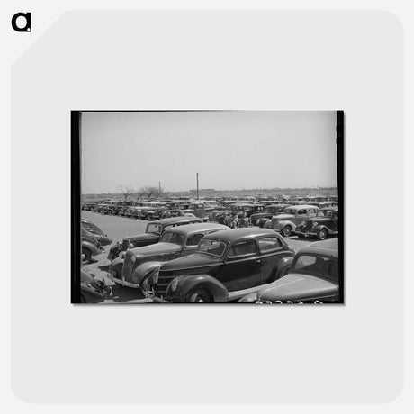 アートポストカード-San Angelo Fat Stock Show Cars
 - ラッセル リー Postcard.