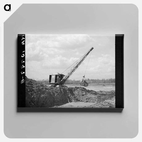 アートパネル-Steamshovel at Work
 - ラッセル リー Canvas.