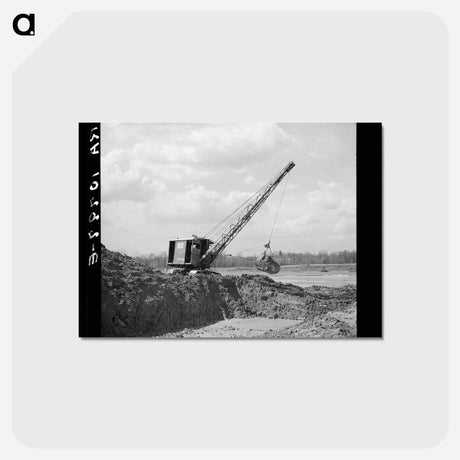 アートポストカード-Steamshovel at Work
 - ラッセル リー Postcard.