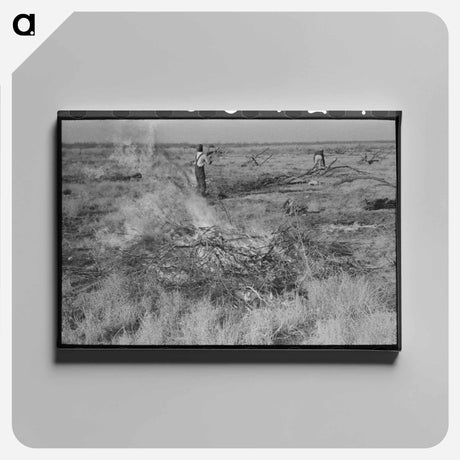 アートパネル-Burning Mesquite, El Indio
 - ラッセル リー Canvas.