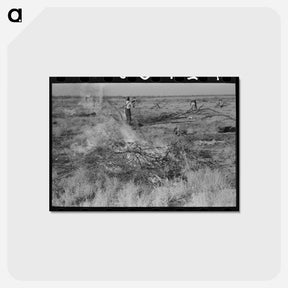 アートポストカード-Burning Mesquite, El Indio
 - ラッセル リー Postcard.