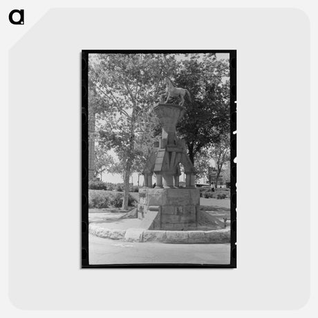 アートポストカード-Old Horse Watering Trough
 - ラッセル リー Postcard.