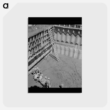 アートポストカード-Shasta Dam Construction
 - ラッセル リー Postcard.