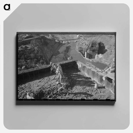 アートパネル-Shasta Dam Construction
 - ラッセル リー Canvas.