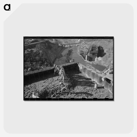 アートポストカード-Shasta Dam Construction
 - ラッセル リー Postcard.