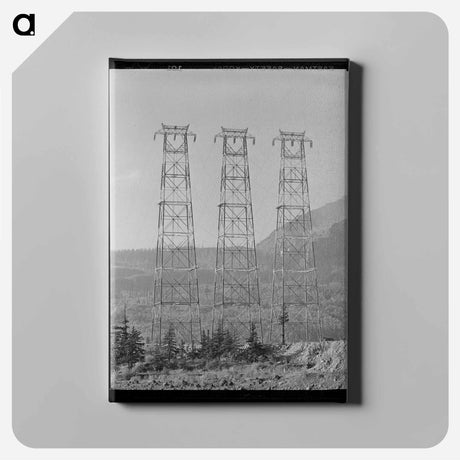 アートパネル-Crossing Towers, Bonneville Dam
 - ラッセル リー Canvas.