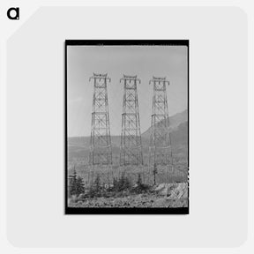 アートポストカード-Crossing Towers, Bonneville Dam
 - ラッセル リー Postcard.