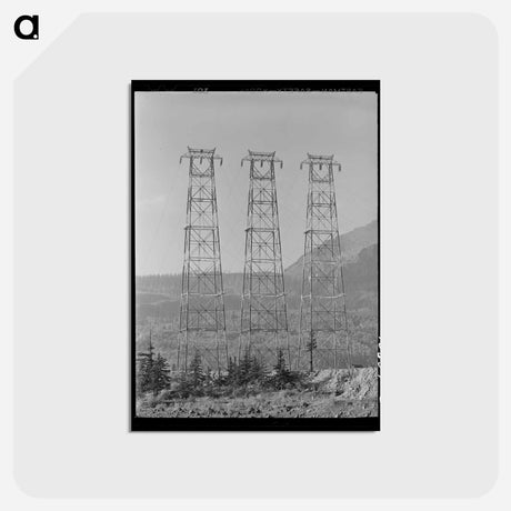 アートポストカード-Crossing Towers, Bonneville Dam
 - ラッセル リー Postcard.