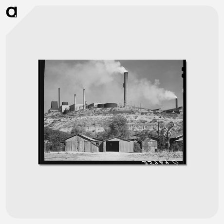 アートポストカード-Copper Smelter, Miami, Arizona
 - ラッセル リー Postcard.