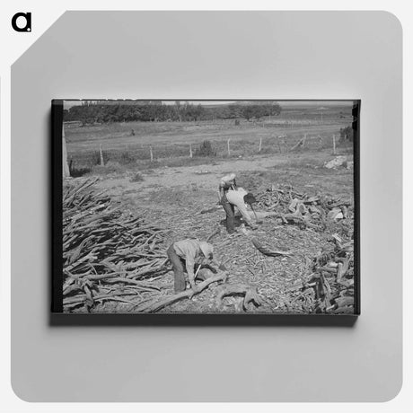 アートパネル-Chopping Wood, Concho
 - ラッセル リー Canvas.