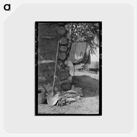 アートポストカード-Corner of Adobe House
 - ラッセル リー Postcard.