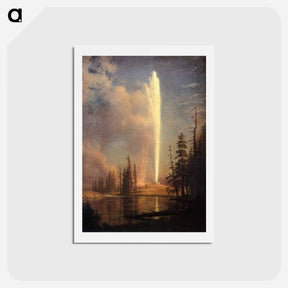 アートポストカード-Old Faithful - アルバート ビアスタット Postcard.
