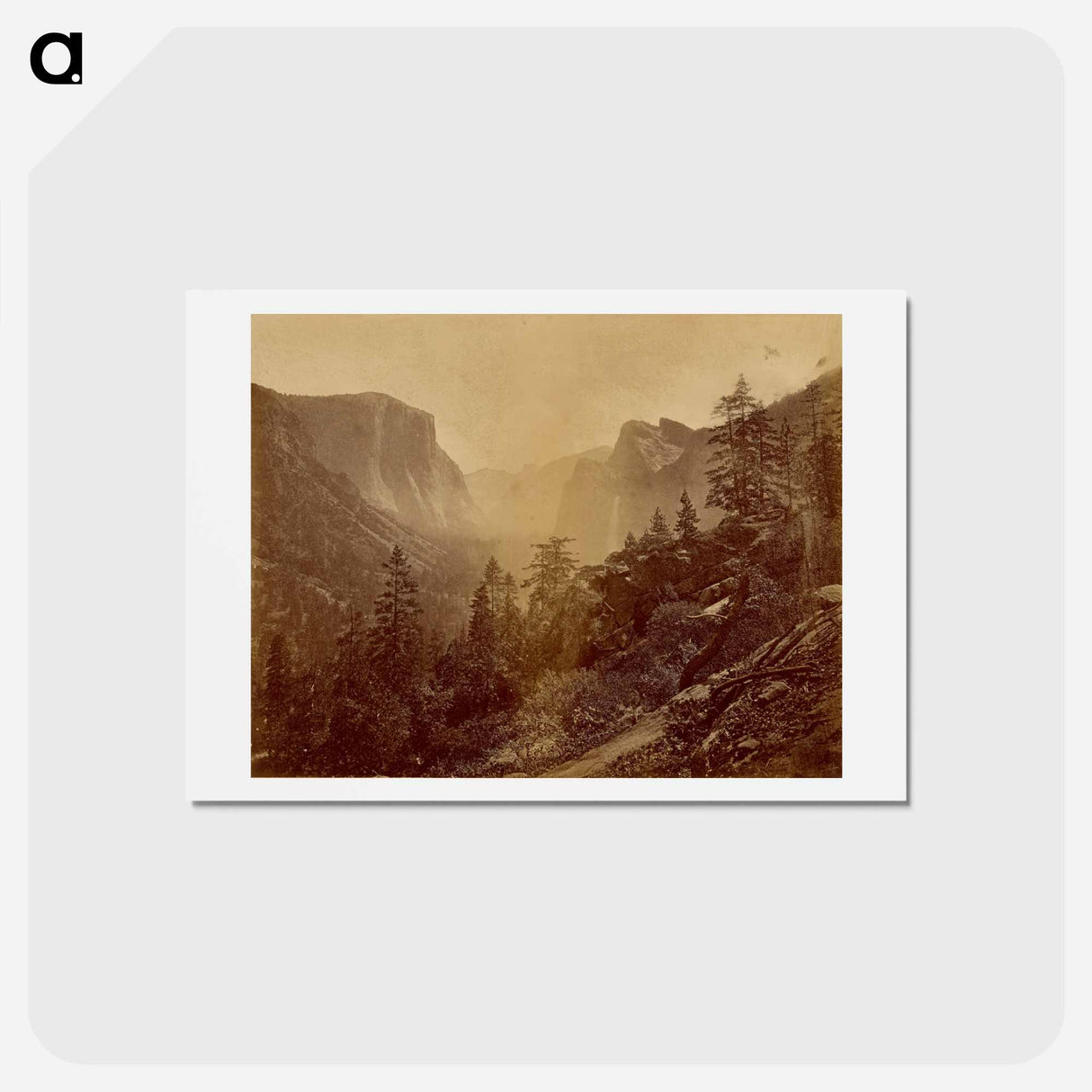 アートポストカード-Yosemite Valley (Early Morning from Rock of the Moon)
 - エドワード マイブリッジ Postcard.