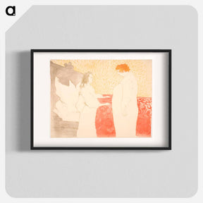 アートポスター-Femme au Lit, Profile, au Petit Liver - アンリ ド トゥールーズ ロートレック Poster.