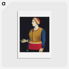 アートポストカード-Portrait of Artist s Wife N.A. Malevich - カジミール マレーヴィチ Postcard.