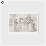 アートポストカード-Workers’ Daughters on the Outer Boulevard - ピエール オーギュスト ルノワール Postcard.