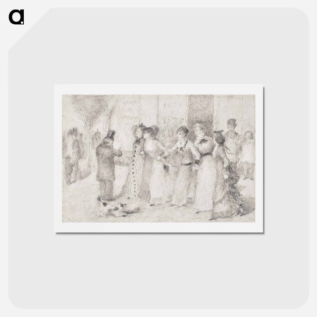 アートポストカード-Workers’ Daughters on the Outer Boulevard - ピエール オーギュスト ルノワール Postcard.