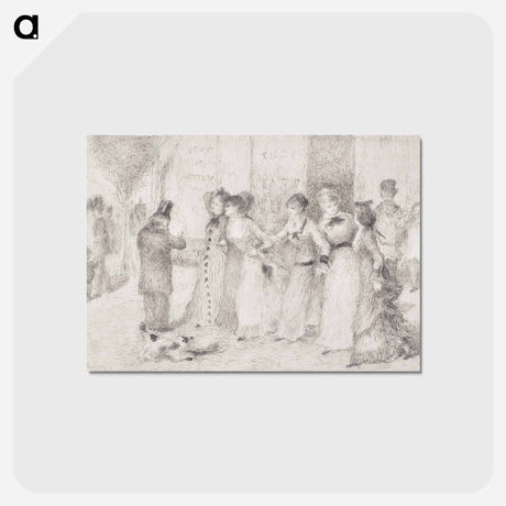 アートポストカード-Workers’ Daughters on the Outer Boulevard - ピエール オーギュスト ルノワール Postcard.