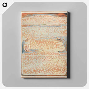 アートパネル-Jerusalem, Plate 3, "To the Public...." - ウィリアム ブレイク Canvas.