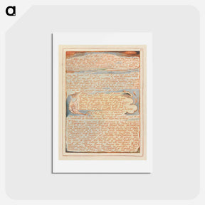 アートポストカード-Jerusalem, Plate 3, "To the Public...." - ウィリアム ブレイク Postcard.