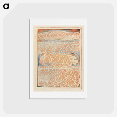 アートポストカード-Jerusalem, Plate 3, "To the Public...." - ウィリアム ブレイク Postcard.