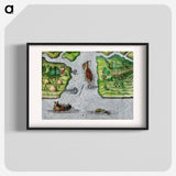 Leaving the River of May - アンティーク地図 Poster.