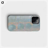 Waterloo Bridge, London, at Sunset - クロード モネ Phone Case.